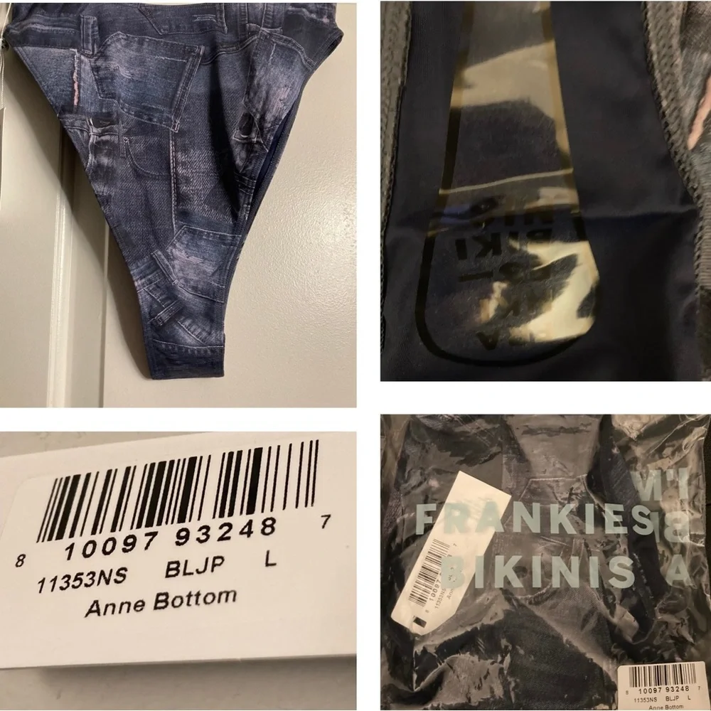Frankies Bikini Halter Top and High Waist Bottom Set NWT